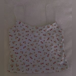 Crop strapped floral top